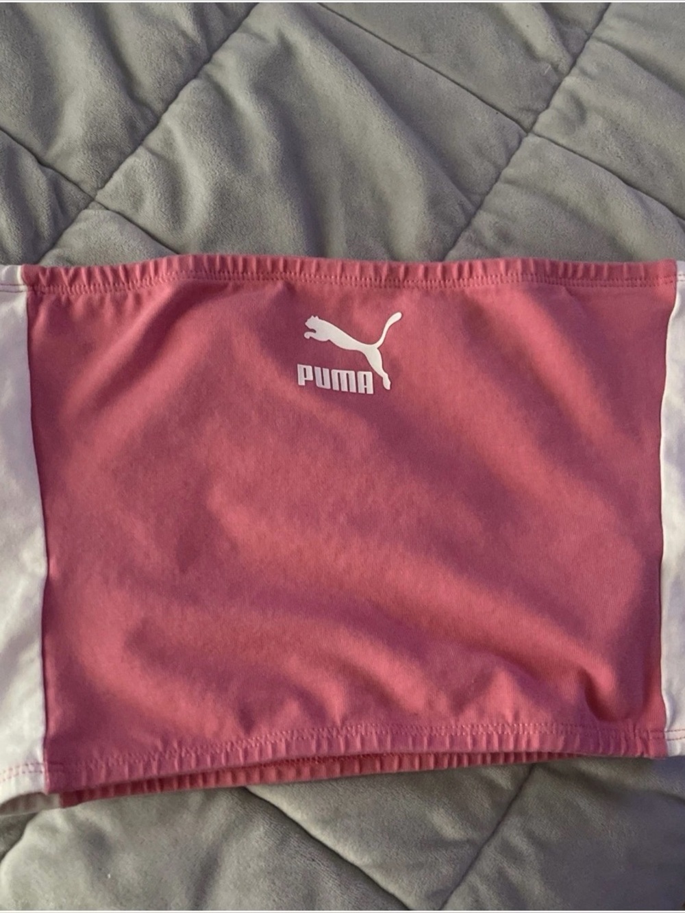 Puma Pink Crewneck Top with Logo Tag